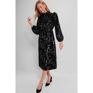 POMANDER PLACE Metallic Velvet Burnout Gilly Dress Size 12 NWT